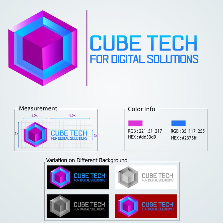 تصميم شعار Cube tech