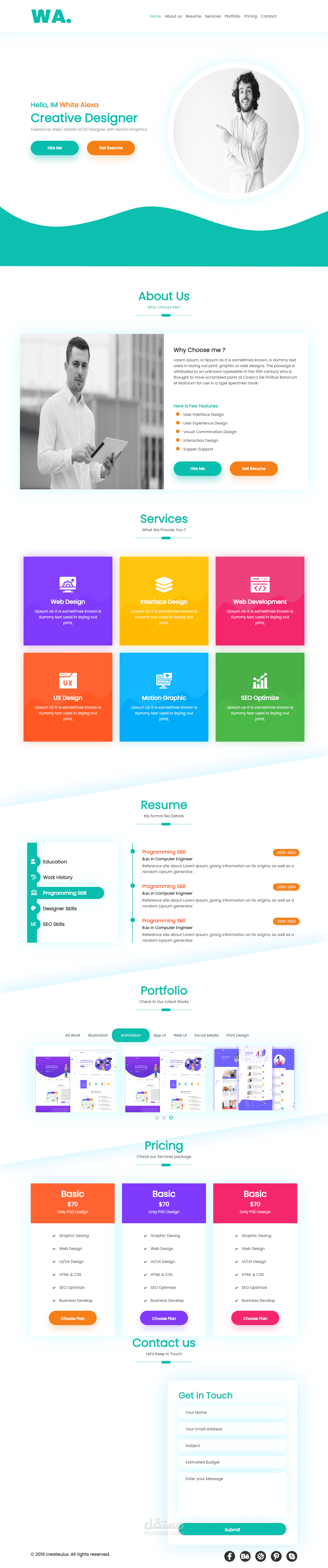 Wa. - Landing Page