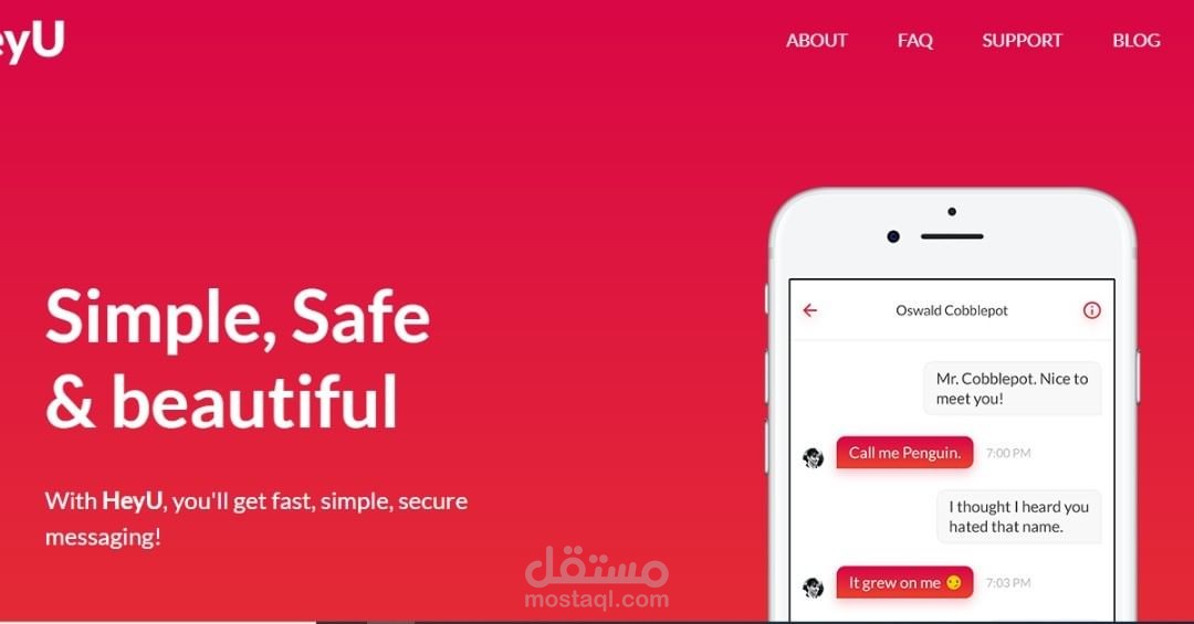 HeyU- LandingPage