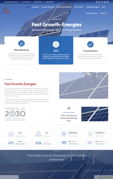 موقع شركة FG Energies