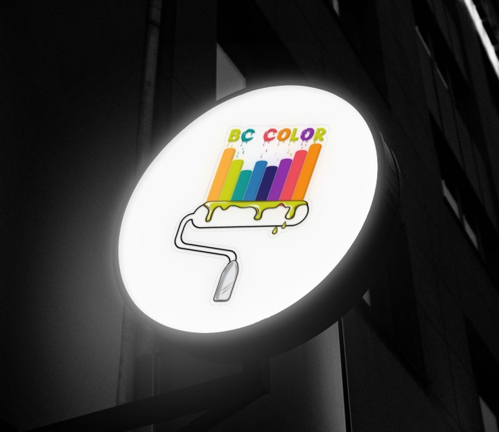 شعار "bc color" لمحل بيع الطلاء الايطالي