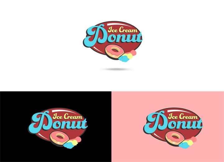 Ice cream donuts logo