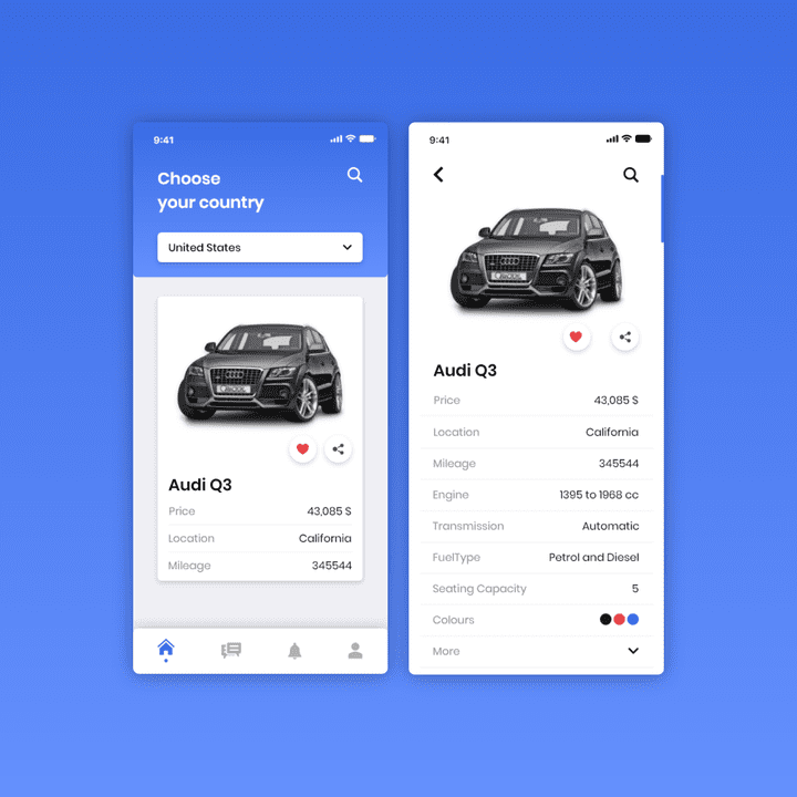 Car Agency App Concept
