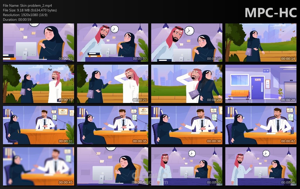 Animation 2d about skin problem