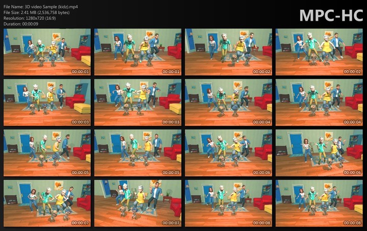 3D animation ( Family Dance)