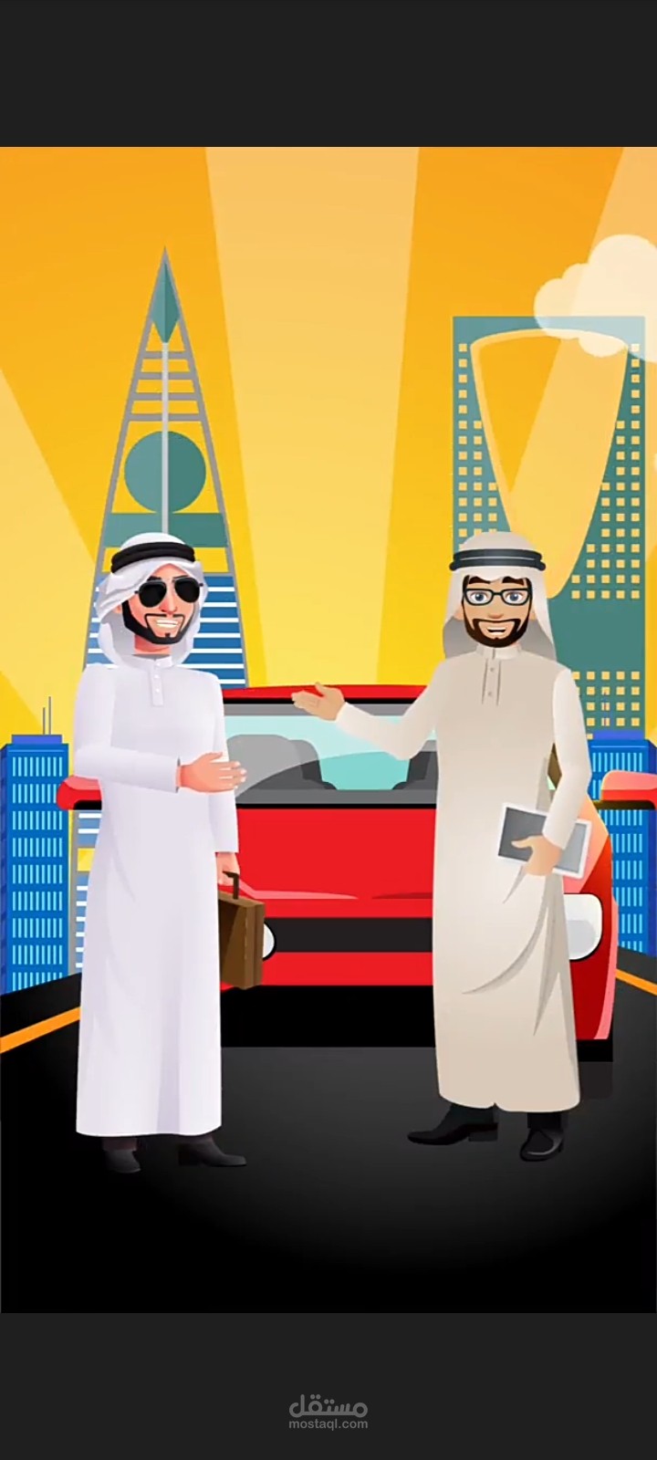 موشن جرافيك باللهجة السعودية  لصالح موقع سوق سيارة في السعودية