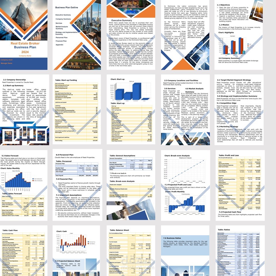 Business plan template Editable on Powerpoint