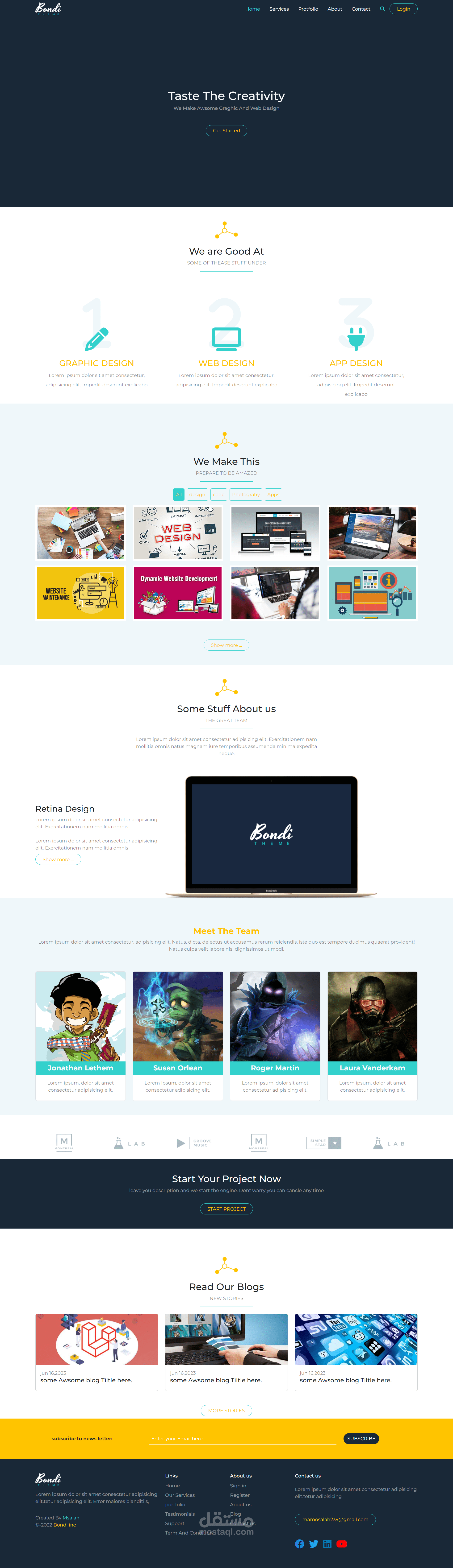 Bootstrap5 Design Bondi مستقل