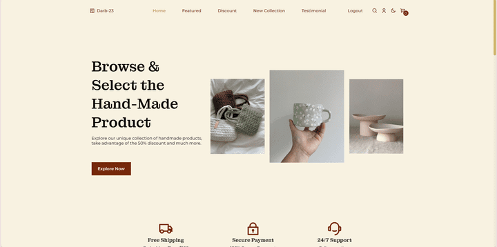 Darb 23 E-Commerce Website to Connect Handmade Artists with Interested Customers