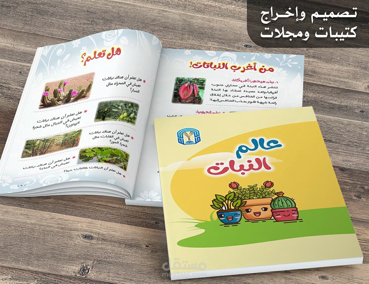 تصميم كتيّب مصوّر ملوّن