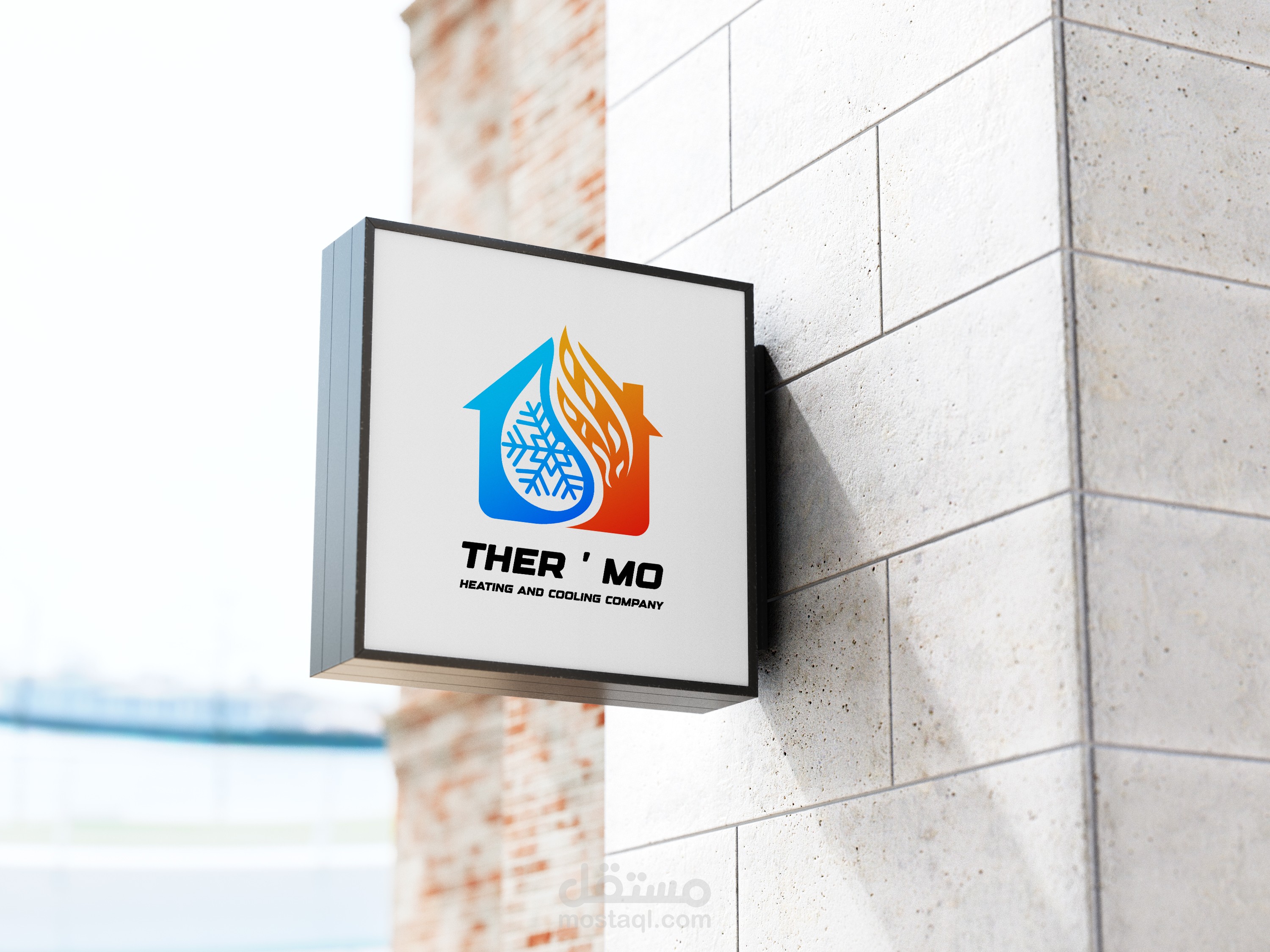 تصميم شعار لشركة تبريد وتدفئة المنازل بإسم THER ' MO