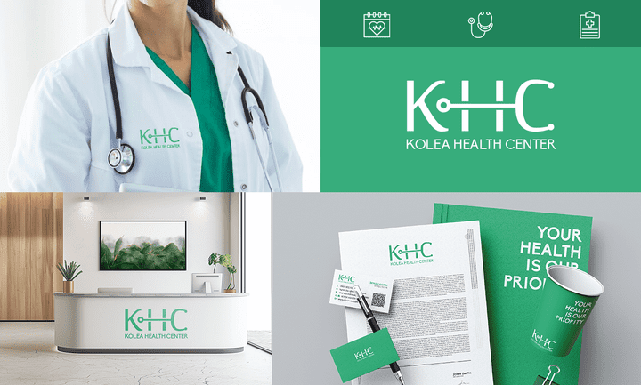 تصميم هوية بصرية لعيادة صحية KHC