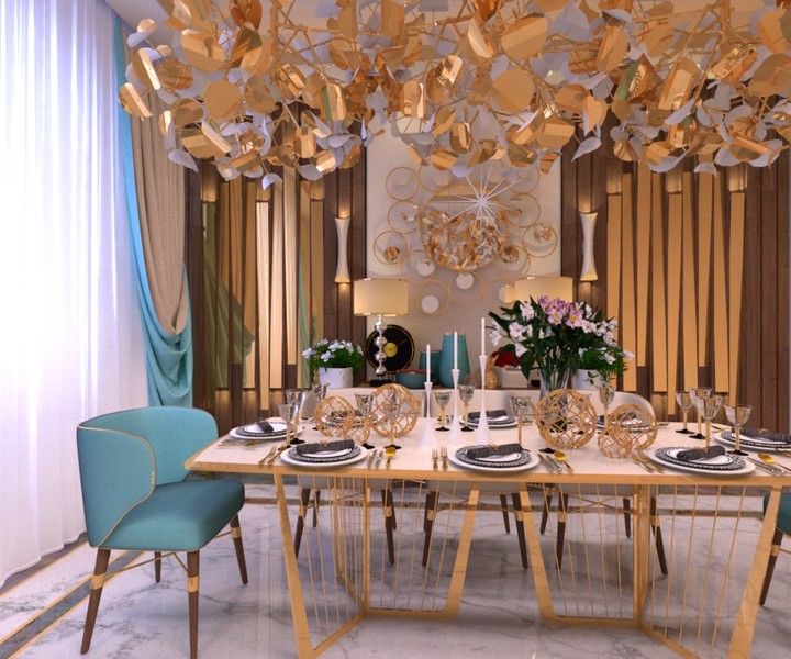 dining room design &render 3d