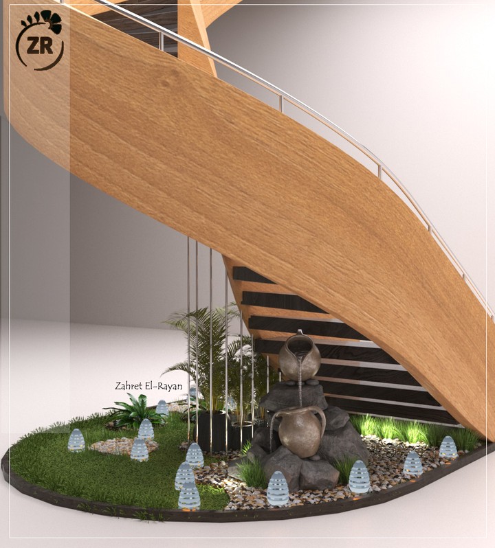 Landscape Under Stairs