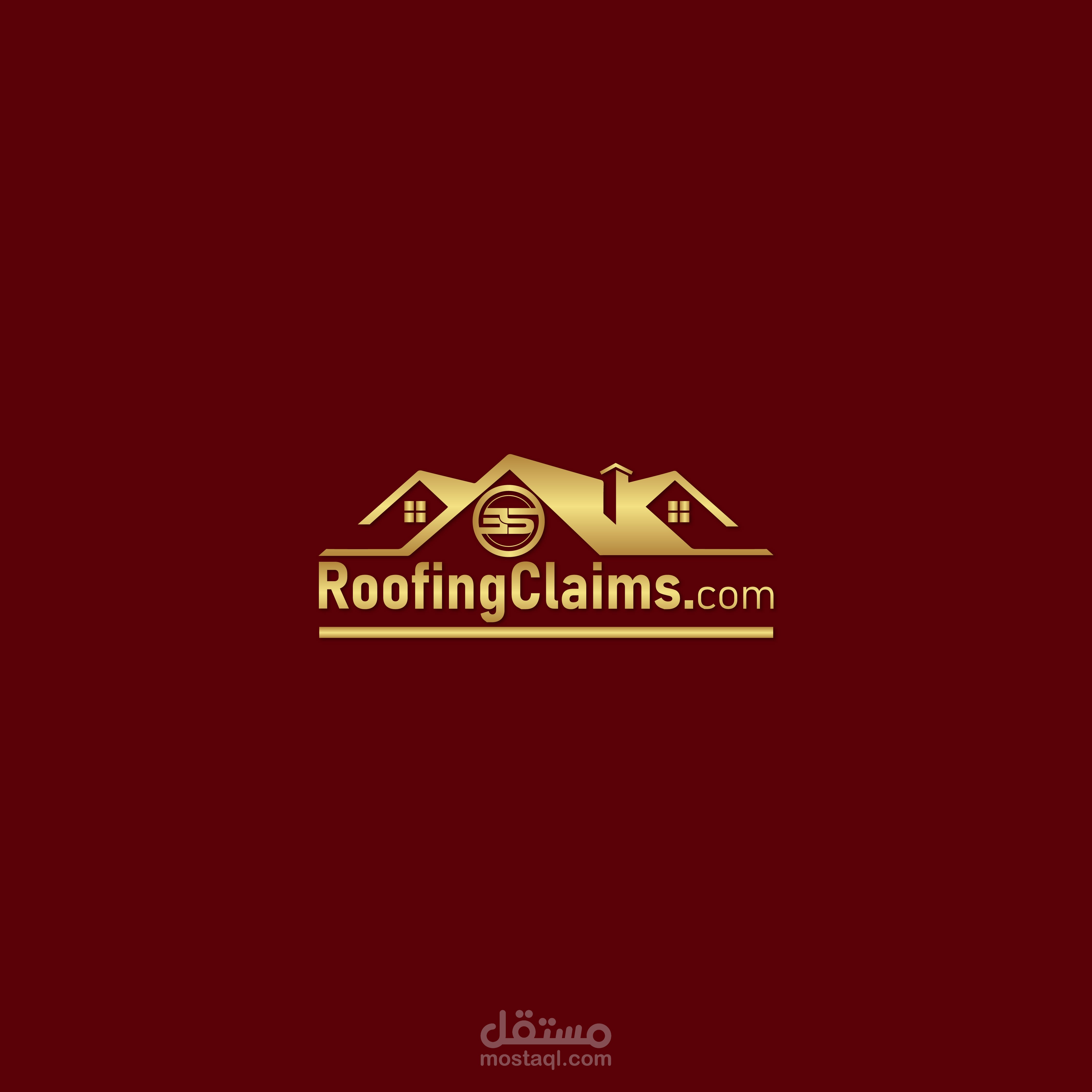 تصميم شعار بعنوان ROOFING CLAIMS.COM