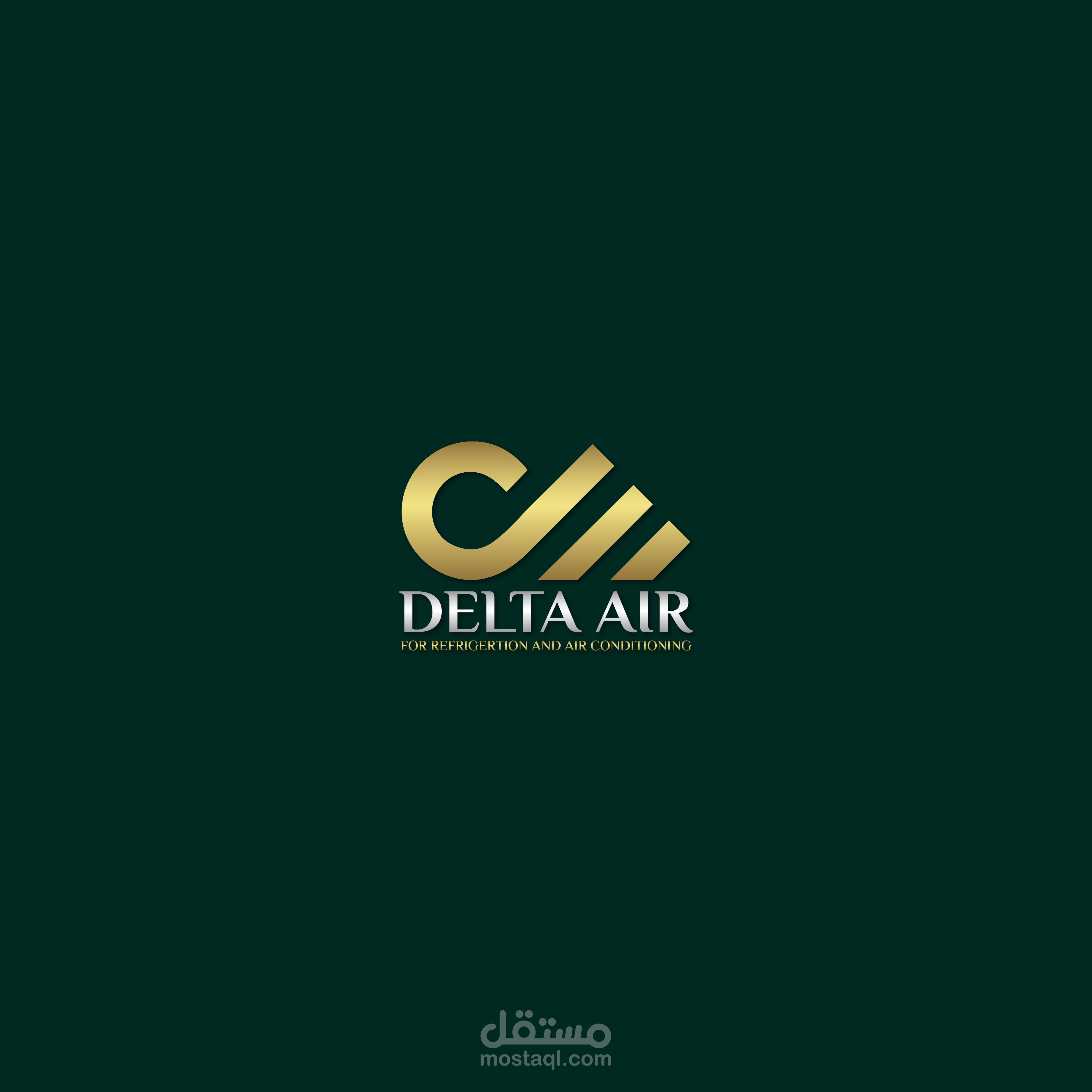 تصميم هوية بصرية كاملة لشركة دلتا اير للتبريد والتكييف DELTA AIR Visual identity