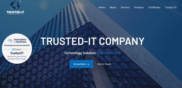 موقع شركة TRUSTED-IT COMPANY