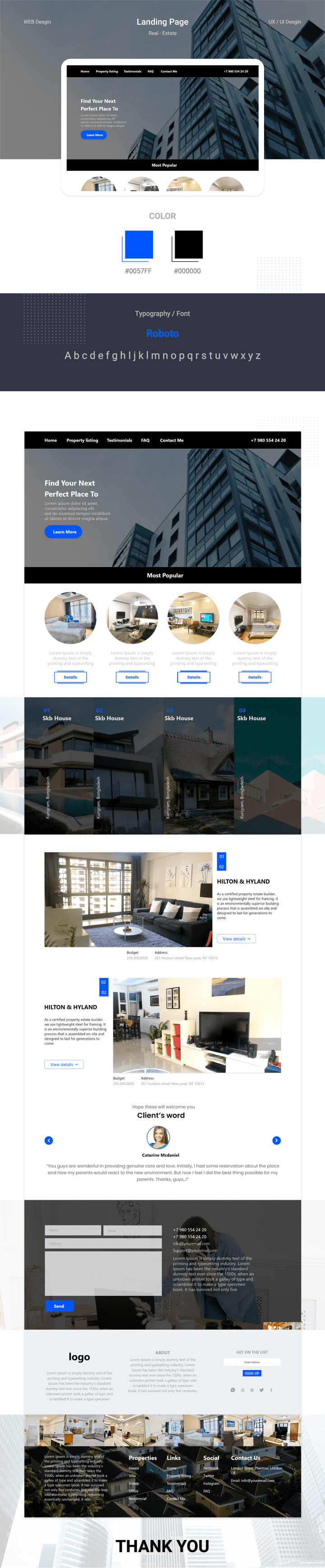 Landing Page for Real - Estate