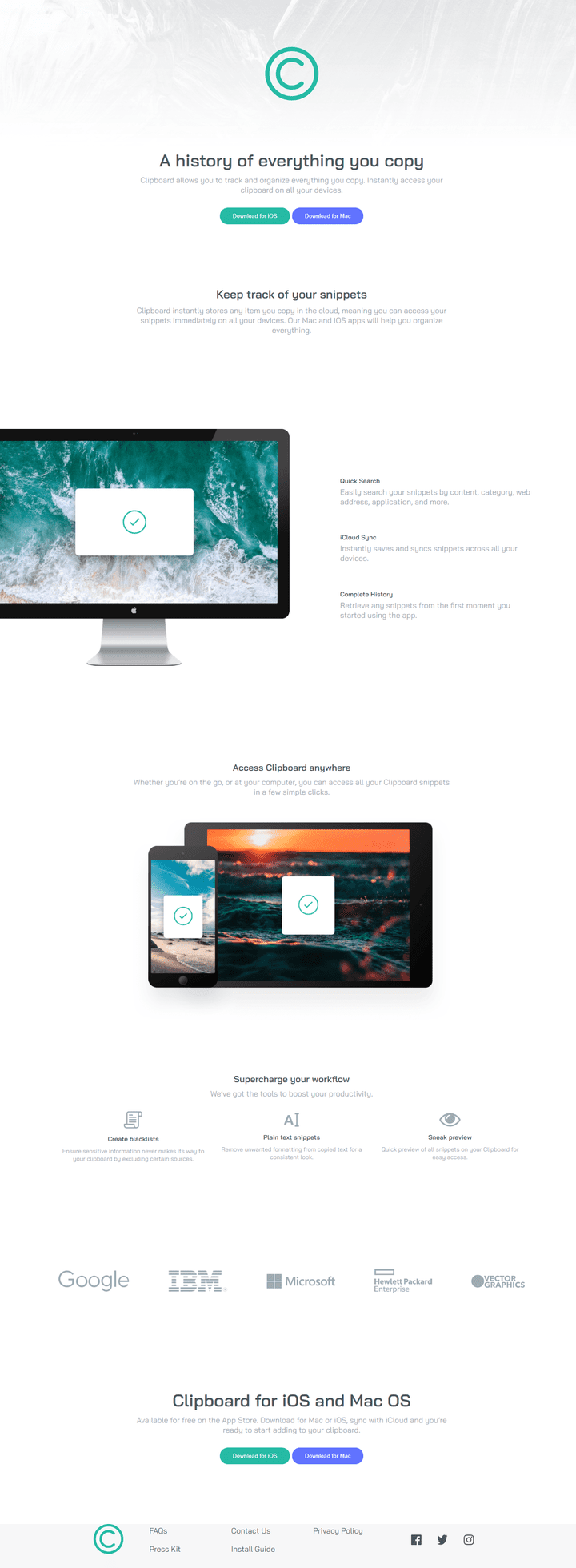 clipboard-landing-page