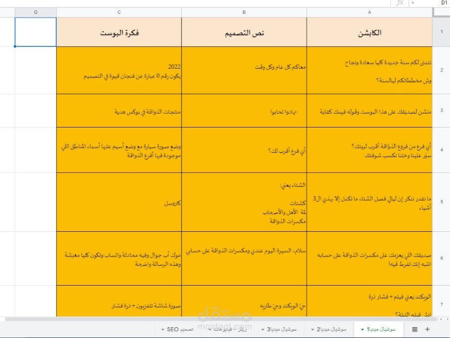 محتوى تسويقي للوسشيال ميديا