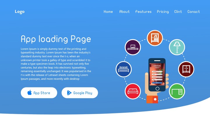 app landing Page