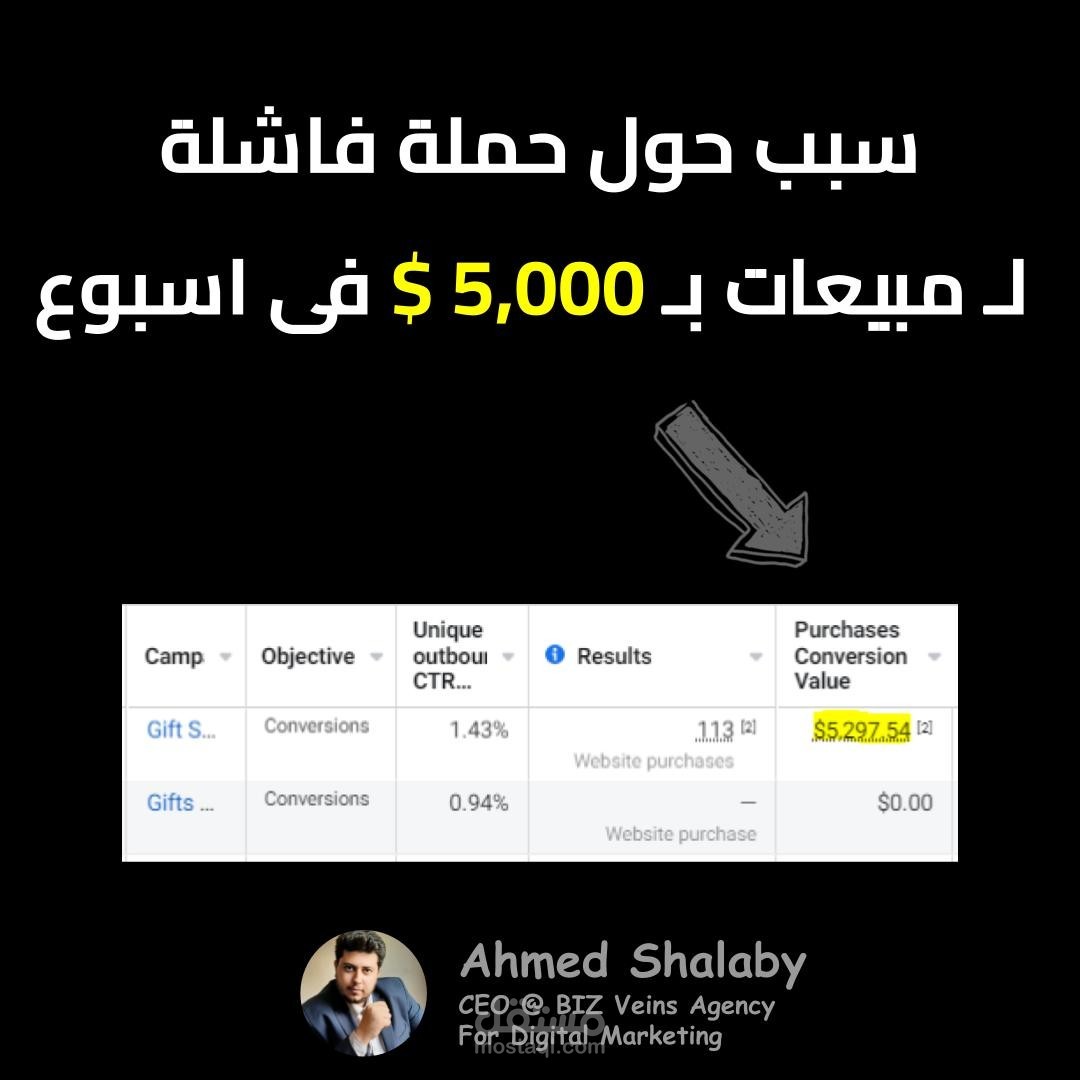تحسين حمله فاشلة الى مبيعات بـ5,000 دولار فى أقل من اسبوع لمتجر الكتروني