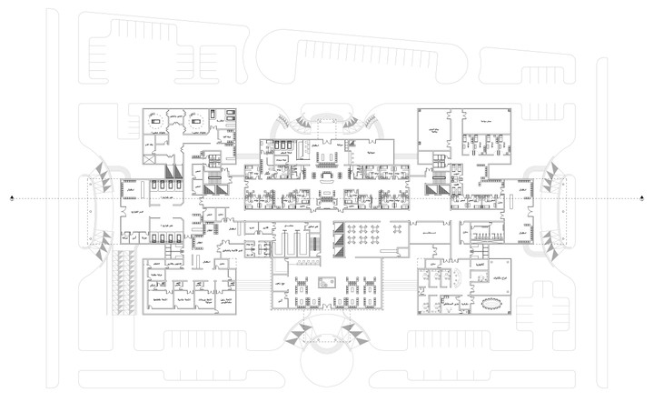 مشروع مخططات مستشفى خاصة (الدور الأرضي)