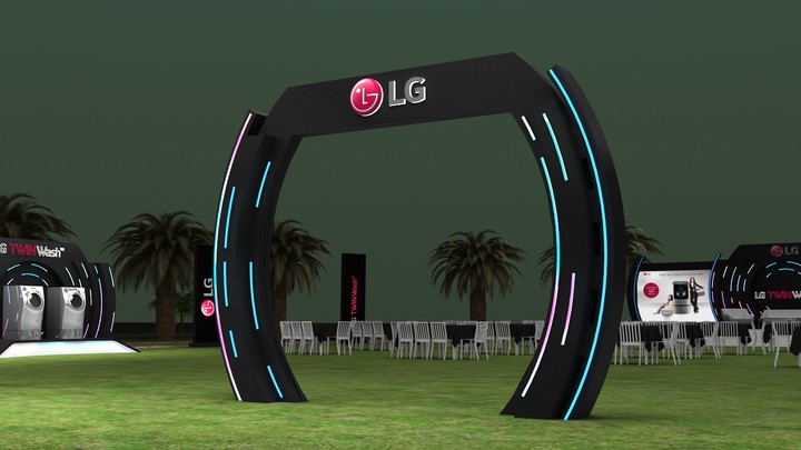 lg launch event 3d design