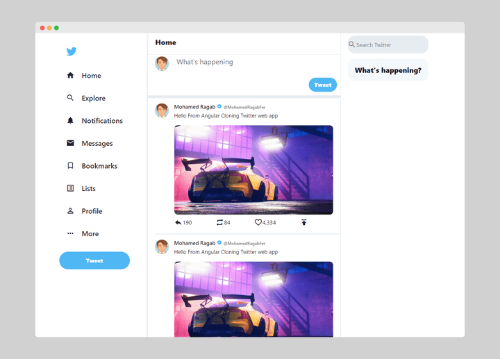 Twitter Clone Web App
