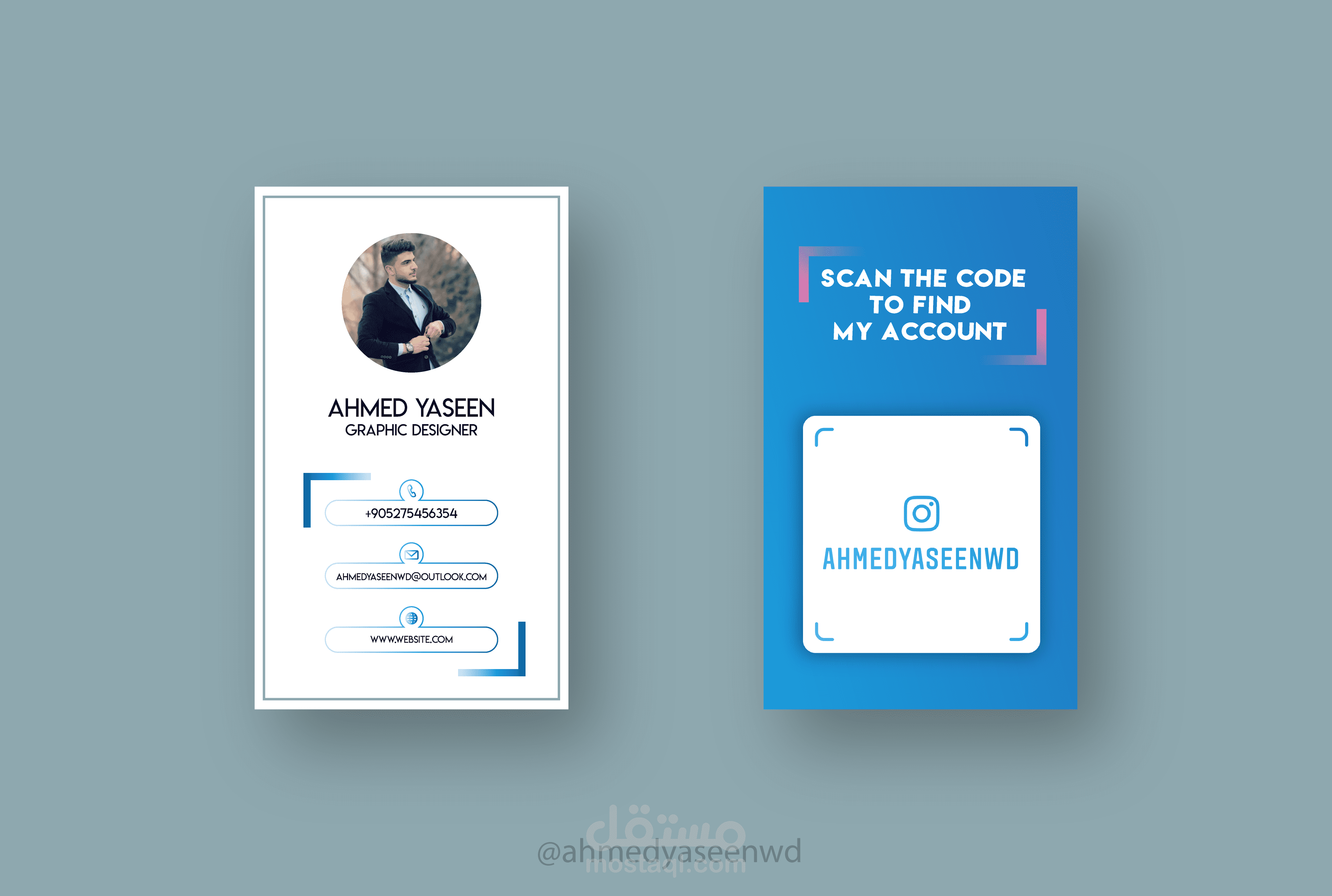 بطاقة تعريفية business card