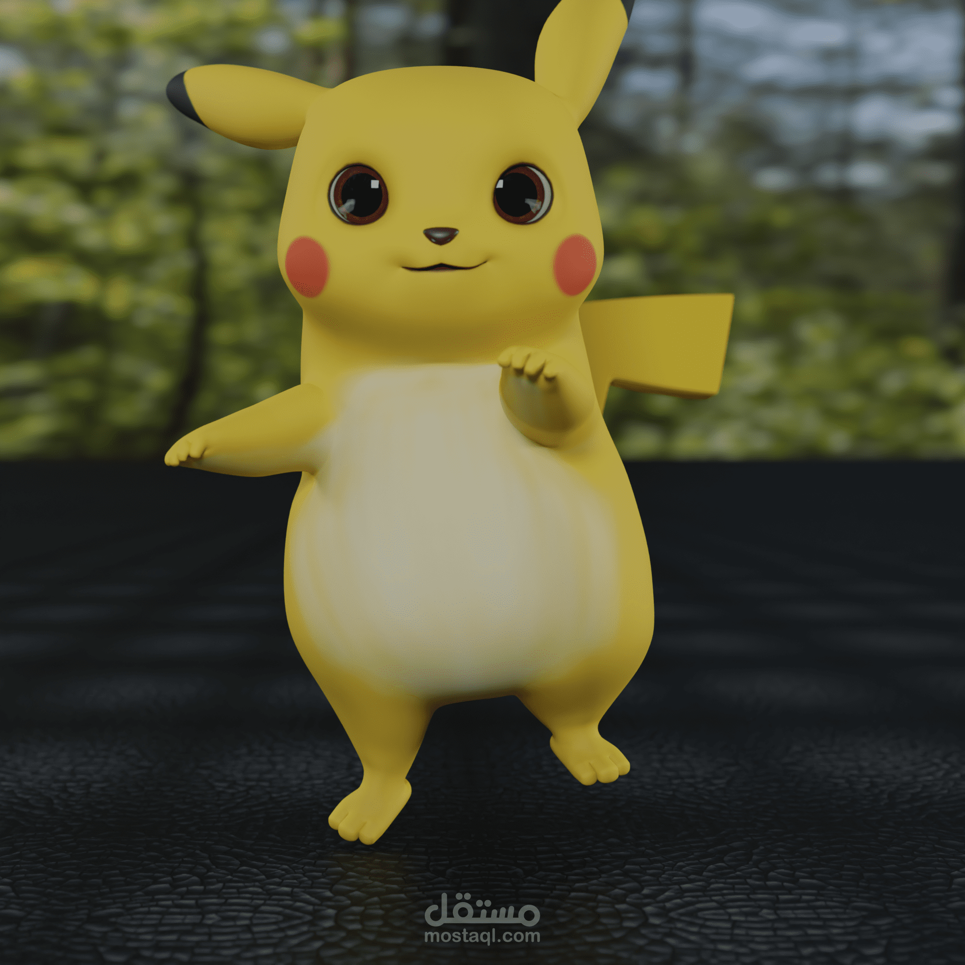 تصميم وحركه الشخصيه الكرتونيه picacho