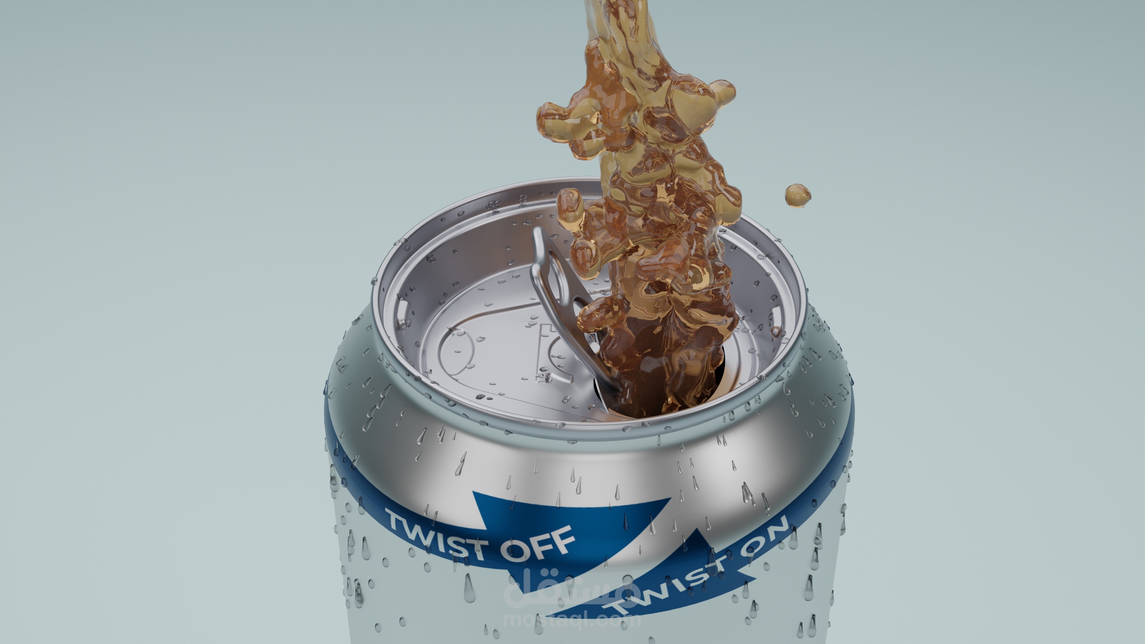 عمل اعلان لعميل لمشروب غازى باسم can reseal soda