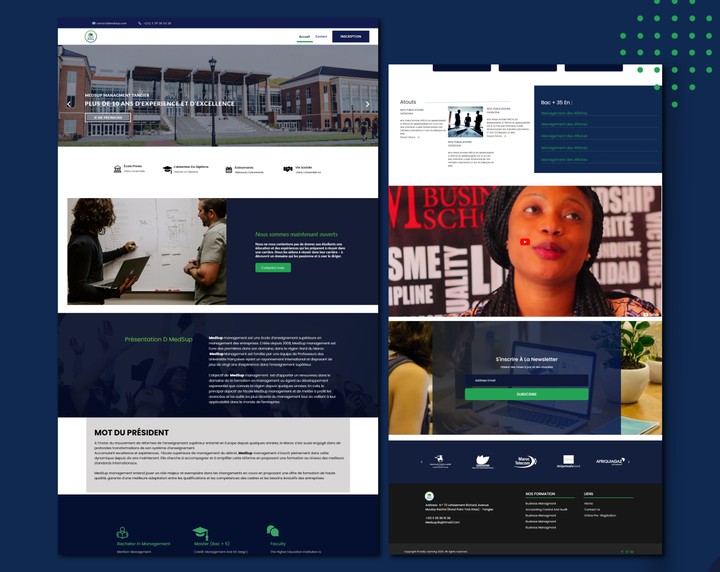 تصميم موقع لمؤسسة تعليم عالي مع تنفيذ خطط التسويق الرقمي