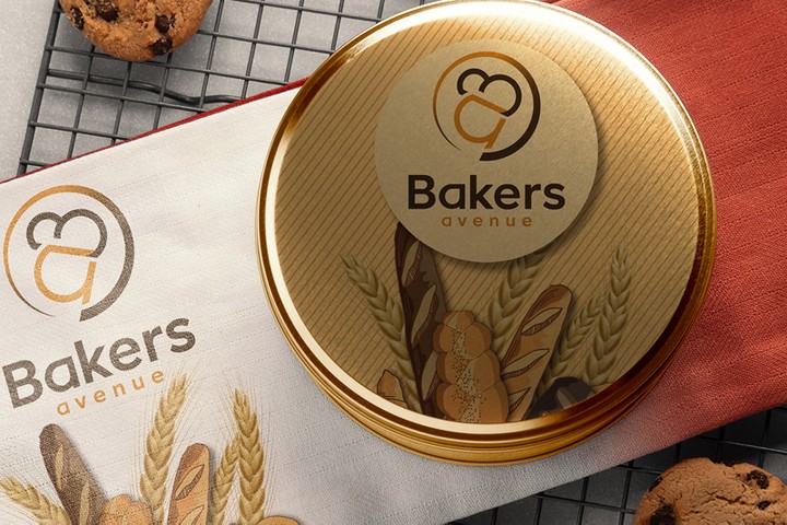 تصميم الشعار والهوية البصرية لمخبز "Bakers avenue"