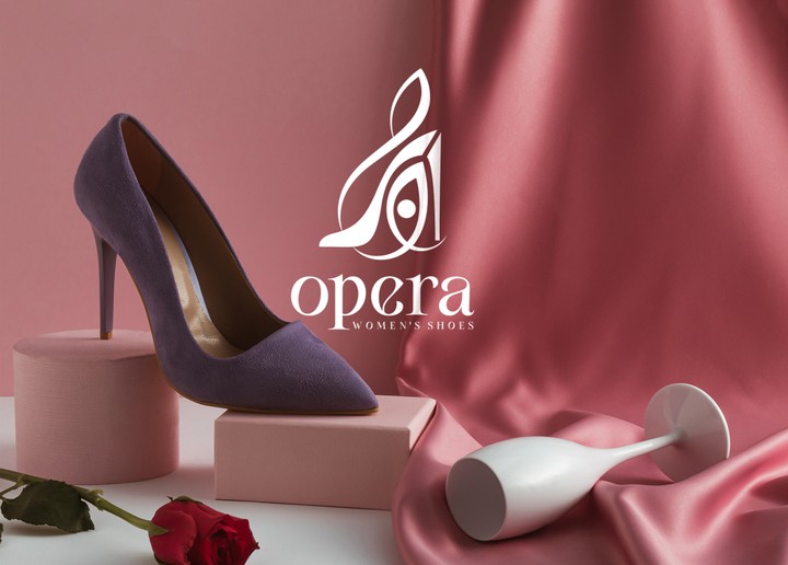 تصميم الشعار والهوية البصرية لمتجر اوبرا للأحذية النسائية