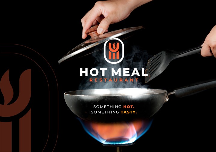تصميم الشعار والهوية البصرية لمطعم "Hot Meal"