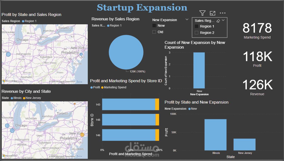 تحليل مبيعات شركة- startup company