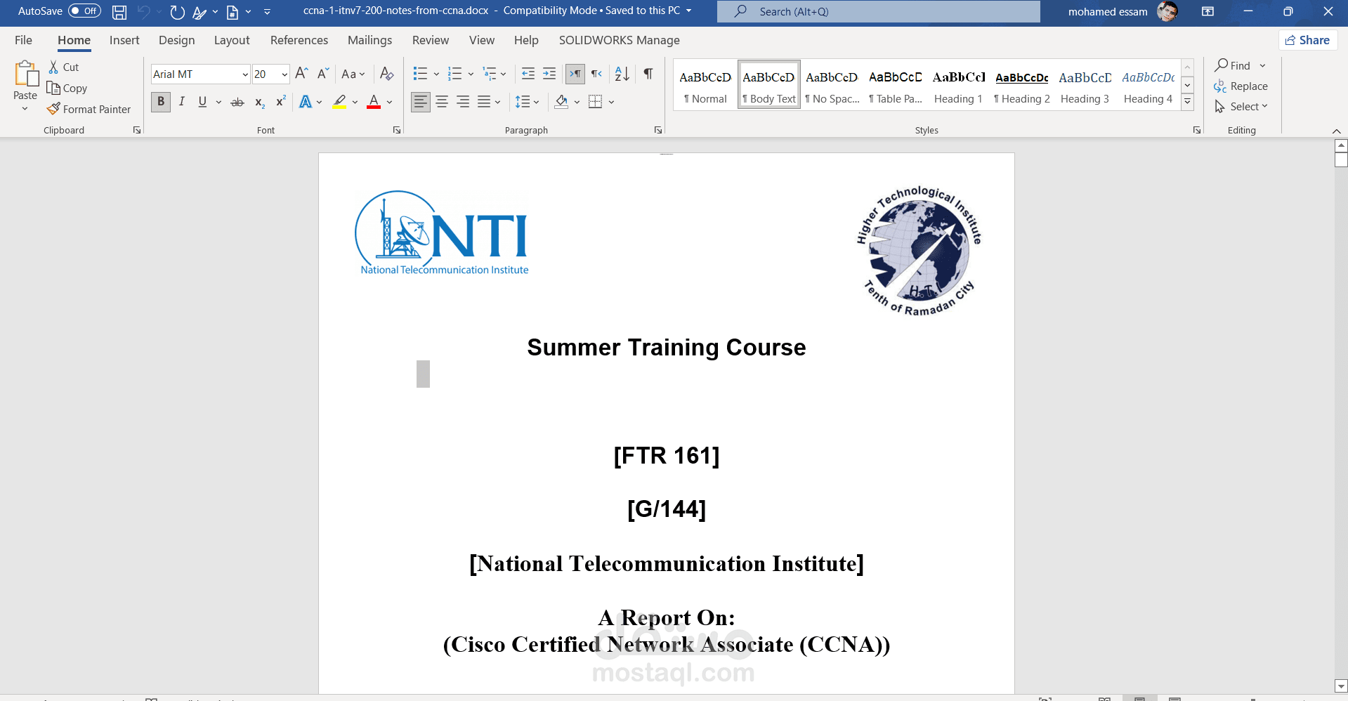 Technical Report Writing