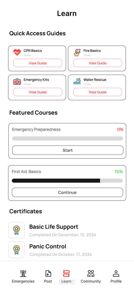 Emergency app
