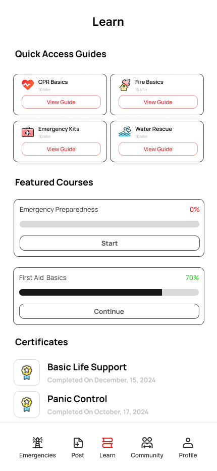 Emergency app