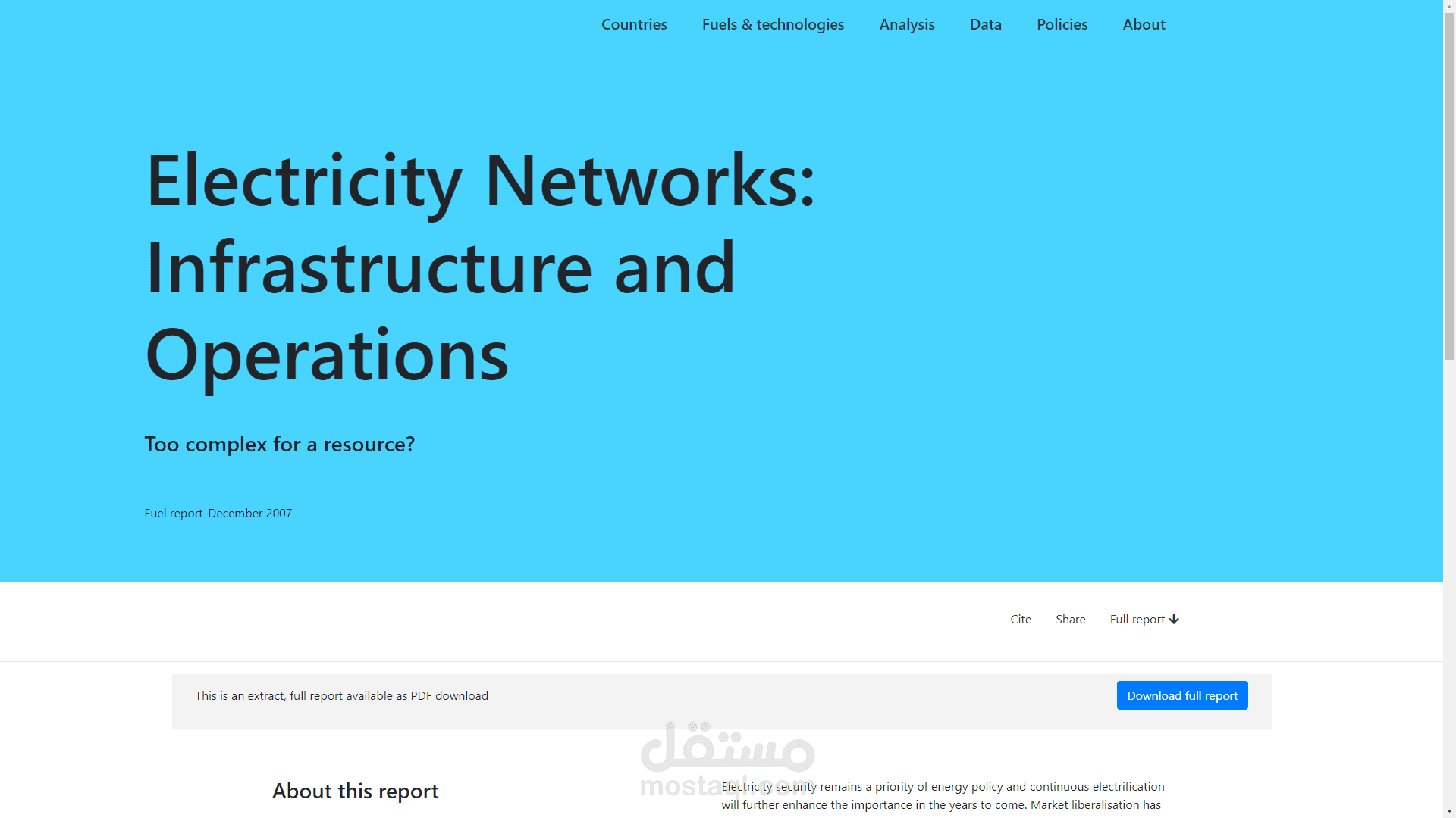 Electricity Networks