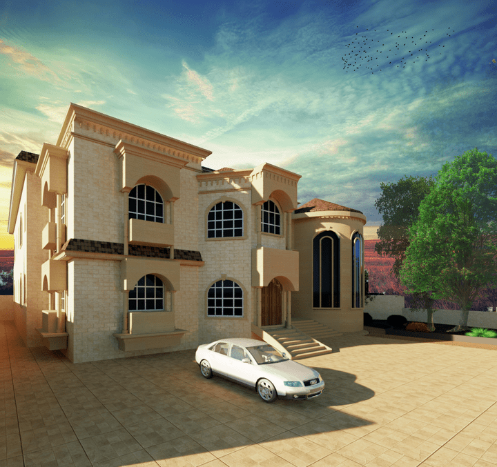 3d for 3 floors villa at uae