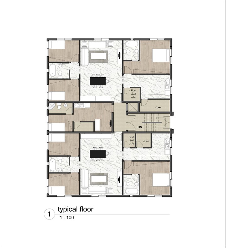 Preliminary architectural design plans for a residential building