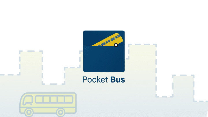 Pocket bus app icon logo and splash screen