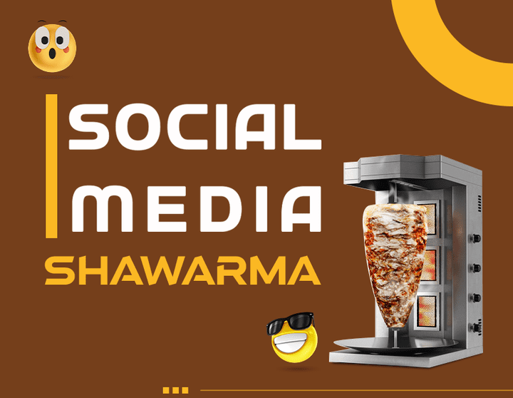 A group of social media designs for Shawarma Iyad