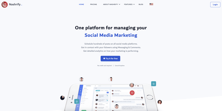 نشريفاي - منصة ادارة حسابات التواصل الاجتماعي