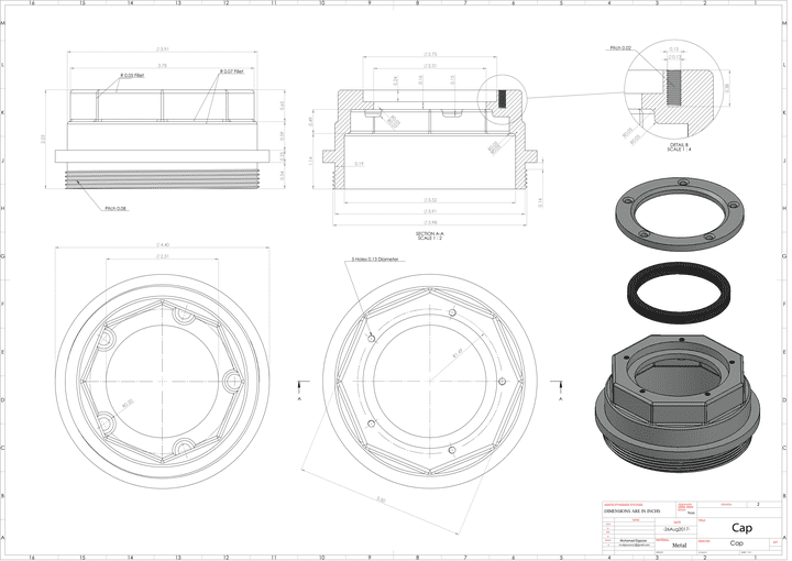 oil sealing cap