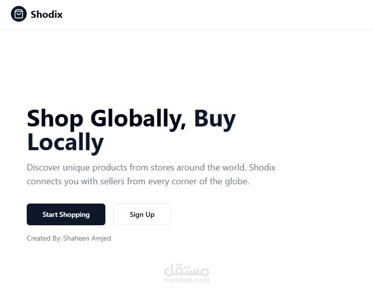 متجر إلكتروني عصري باسم Shodix بواجهة تفاعلية وتصميم أنيق (React + Nextjs)
