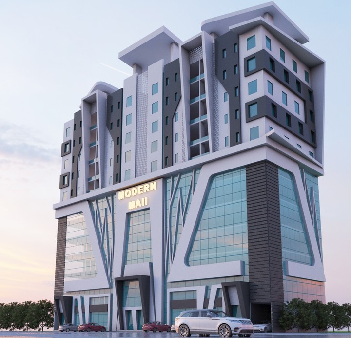 تصميم مشروع برج سكنى تجاري بدولة عمان