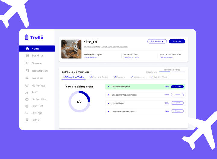 Trolli dashboard design